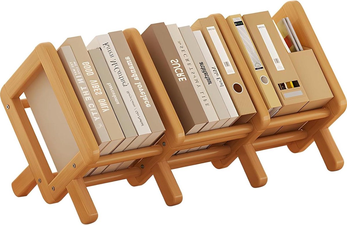 Boekenkast Bureau - Boekenplank Verstelbaar - Ruimte Organiseren - Uitschuifbaar Ontwerp -