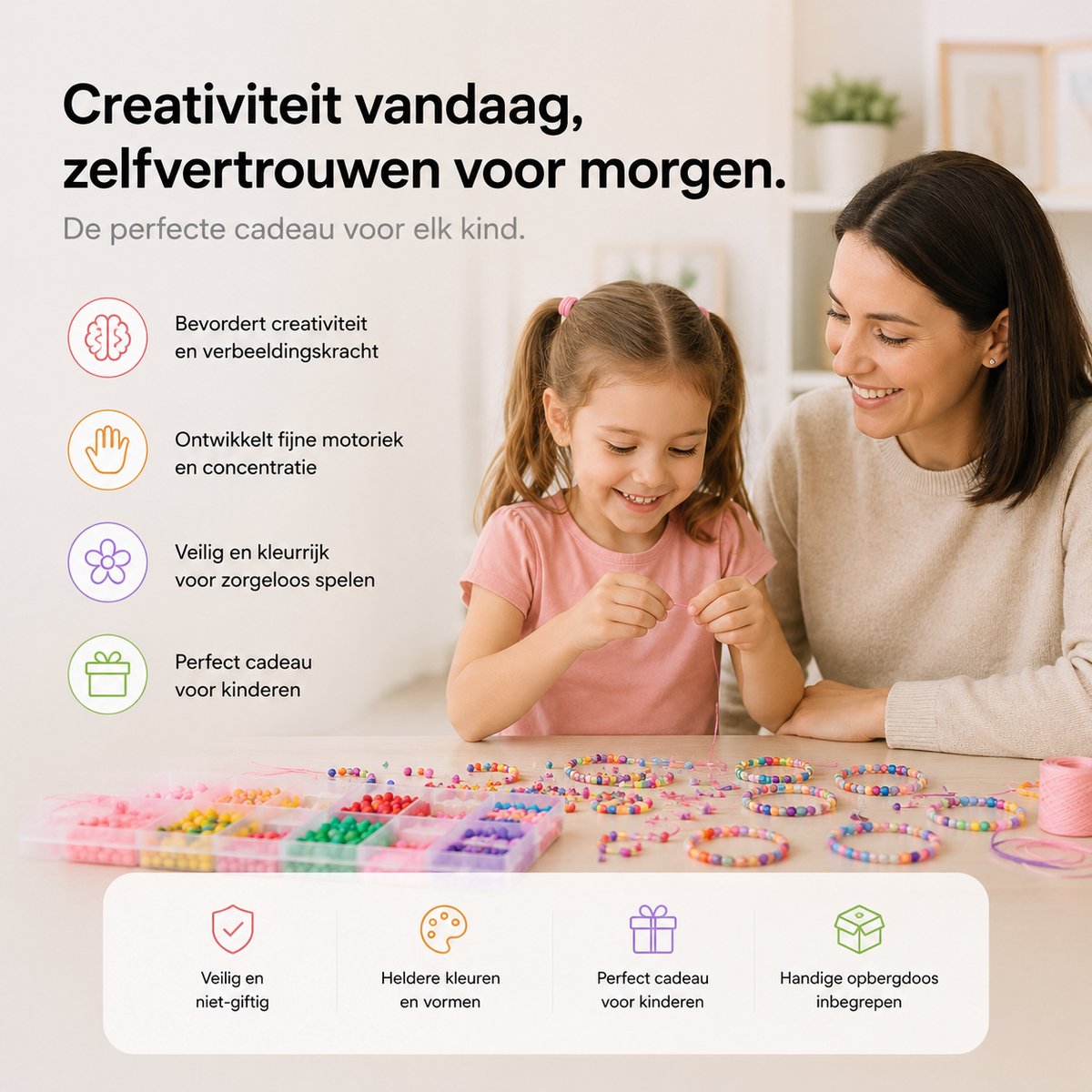 BOTC Sieraden Set - knutselen meisjes - armbandjes maken meisjes - 20 kleuren - 3300-Delig - Sprankelende Sieraden Maken Pakket - Kralen Set — afbeelding 2