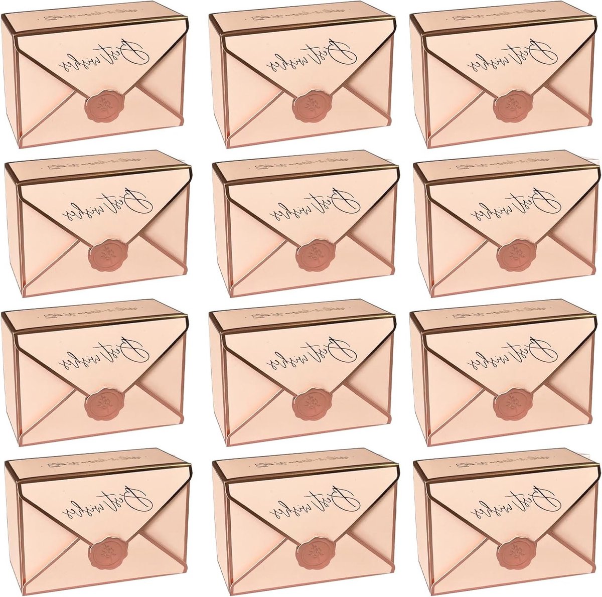 20 Stuks Kleine Cadeau Dozen voor Trouwen en Feestjes, Papieren Snoepdozen voor Chocolade en Cadeaus (Roze)