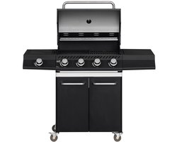 Mustang Gasbarbecue Nashville 4+1 – met 4 Branders en Zijbrander – 16 kW | Groot Grilloppervlak