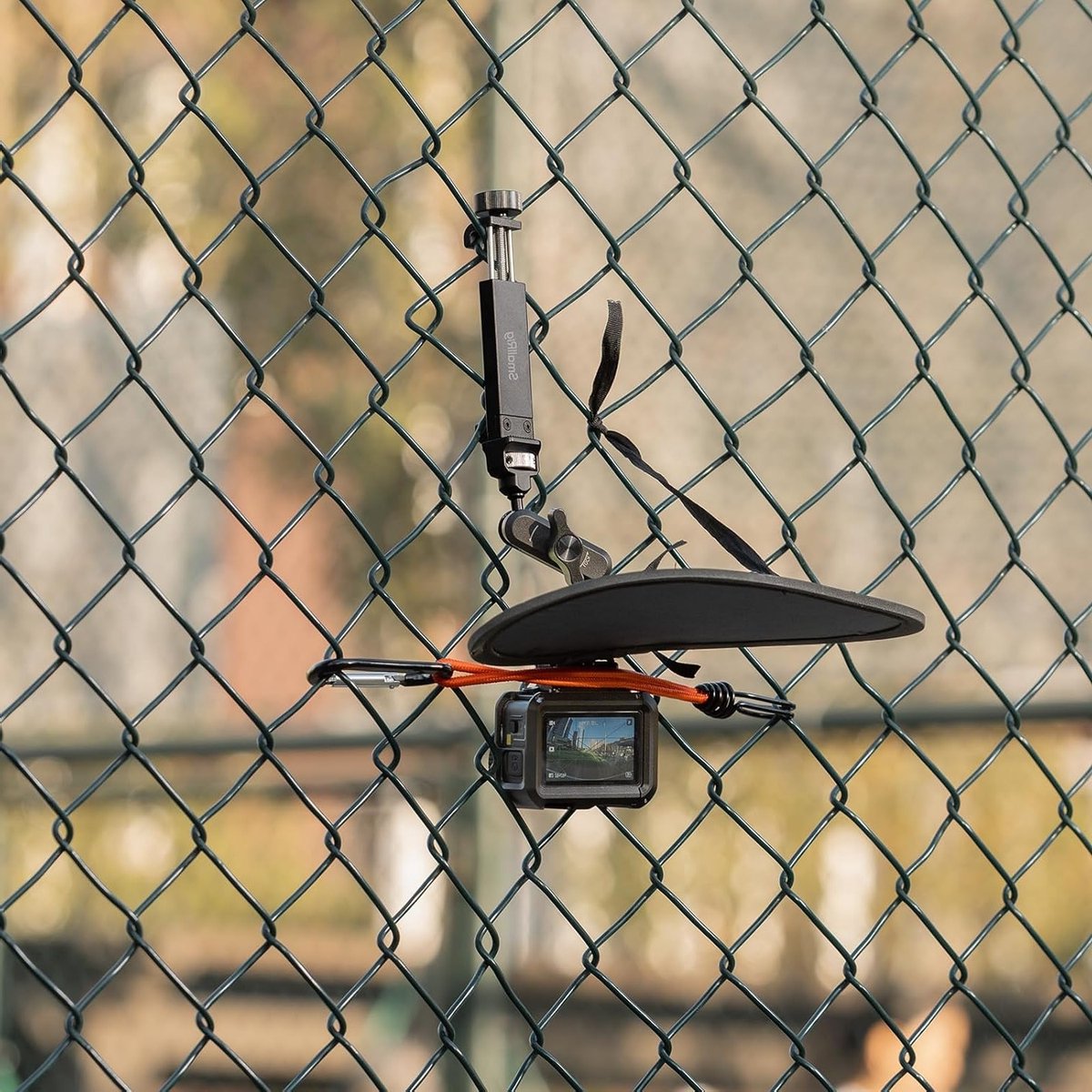 Honkbalhekbevestiging voor Game Changer, telefoon- en actiecamerabevestigingsset met klem, magic arm en zonnekap voor DJI en GoPro