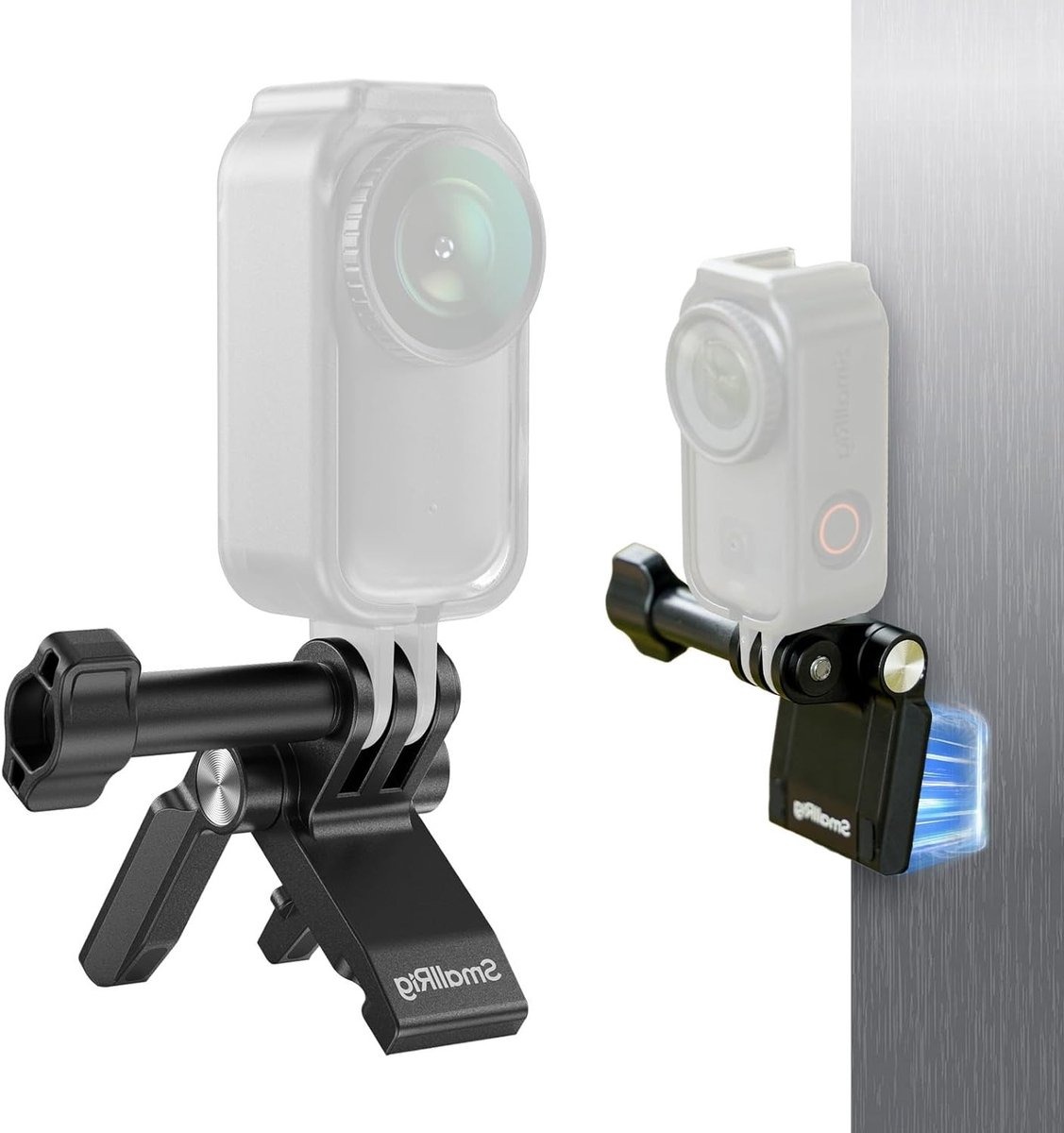 Magnetische Houder voor Actiecamera's met Snelle Bevestiging, Geschikt voor DJI Osmo Nano, GoPro Hero 11/12/13, Arca-Swiss Compatibel en 1/4"-20 Bevestigingsgat