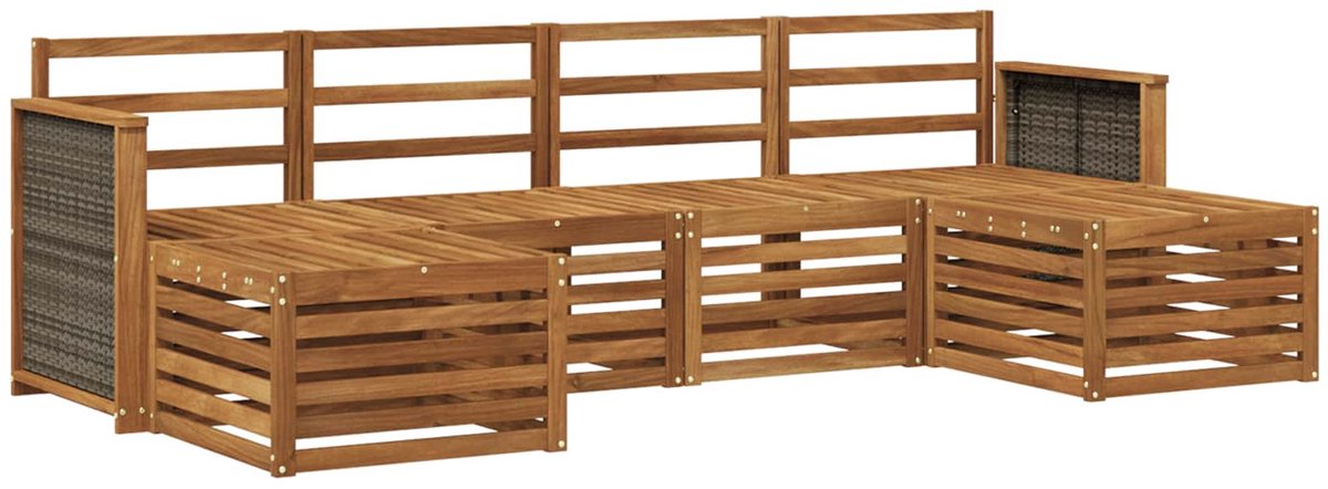 vidaXL - Buiten - bank - set - 5 - st
