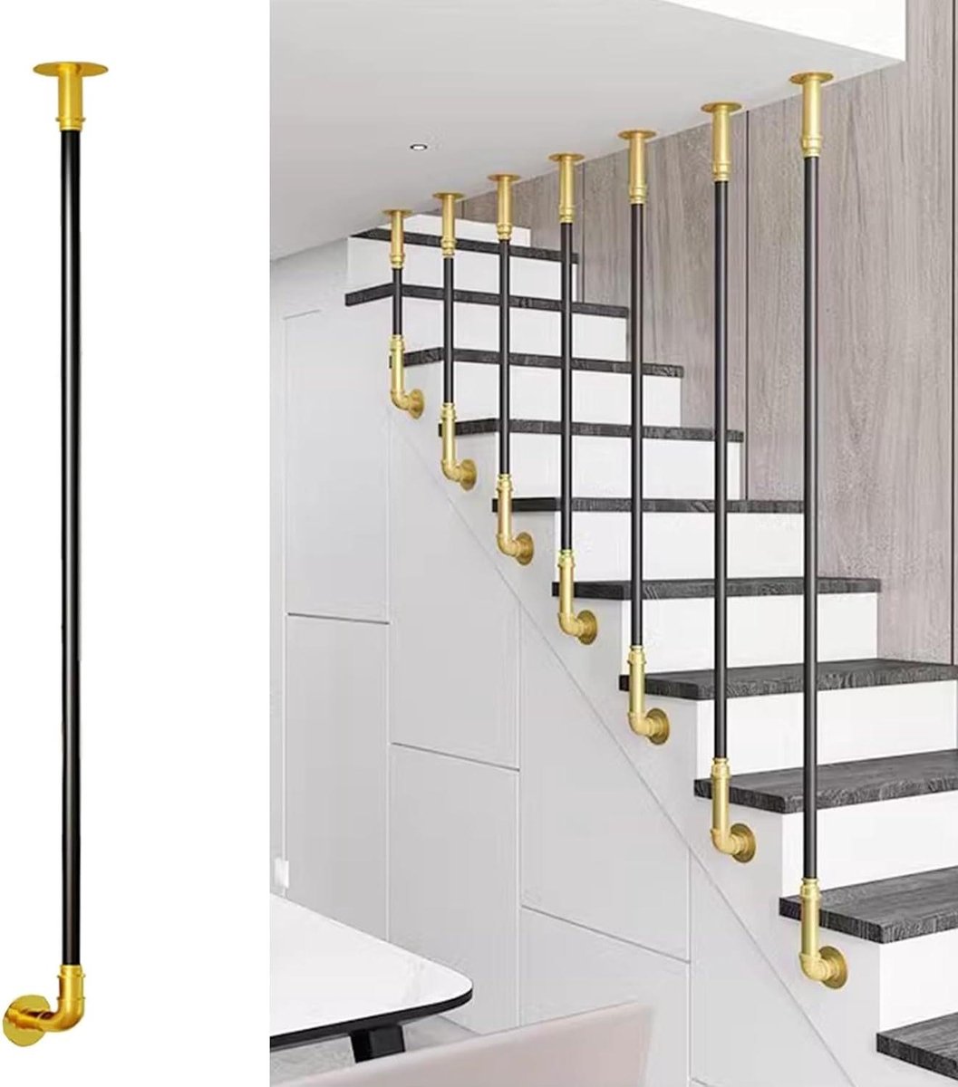 Trapleuning Metaal - Balustrade Reling - Veiligheid Verhoging - Smeedijzer Gepoeedercoat - 60 cm - Wit