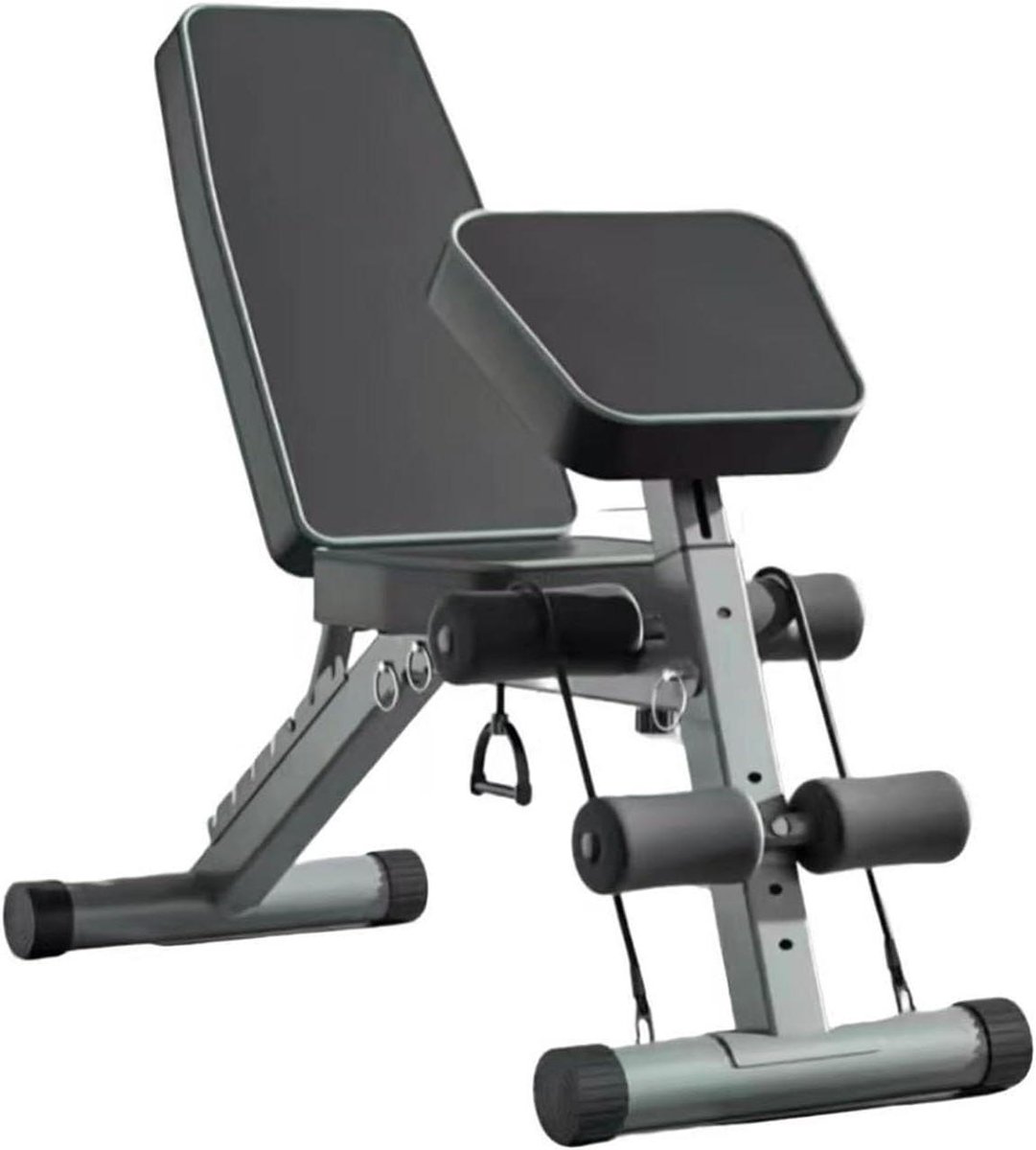 Verstelbare Halterbank - Trainingsbank Krachttraining - Thuis Fitness - Opvouwbaar 8-in-1 - 400 kg Draagvermogen - Groen