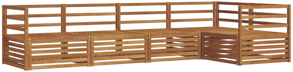 vidaXL Buiten - bank - set - 5 - st - Naturel