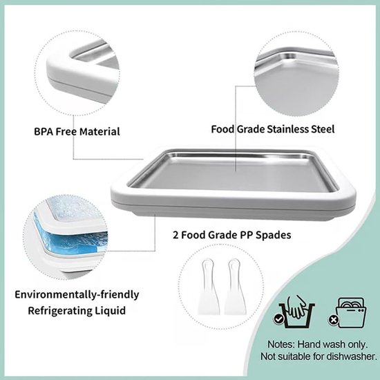 IJsmachine - Roller ijsmaker - Desserts Maken - Snelle Vriestechnologie - Niet gespecificeerd - Wit — afbeelding 2