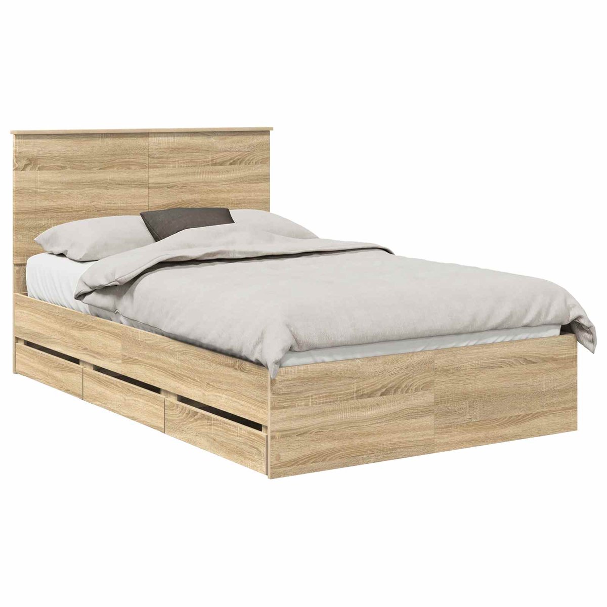 vidaXL - Bedframe - Sonoma - Eik - Ingenieurshout