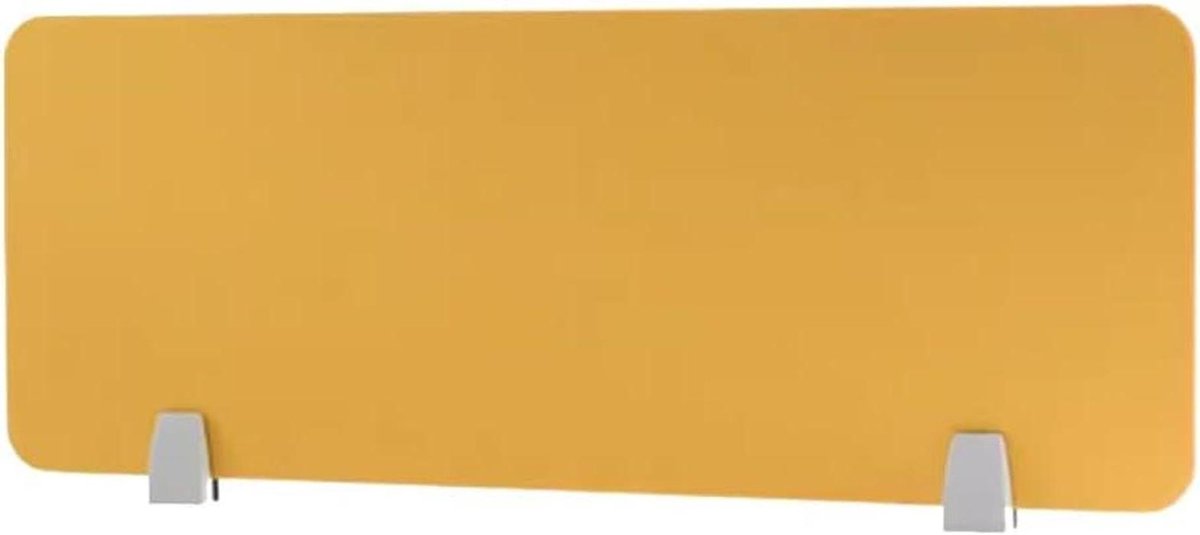 Bureau Privacy Divider - Bureau Paneel - Geluidsreductie - Zonder Boren - 30x60CM - Geel