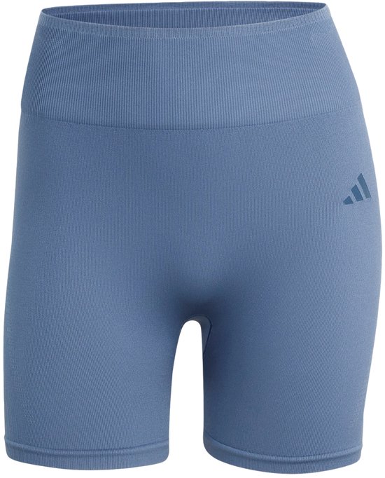Adidas Performance Workout Essentials Knit Legging 4-Inch - Dames - Blauw van adidas-performance — afbeelding 2