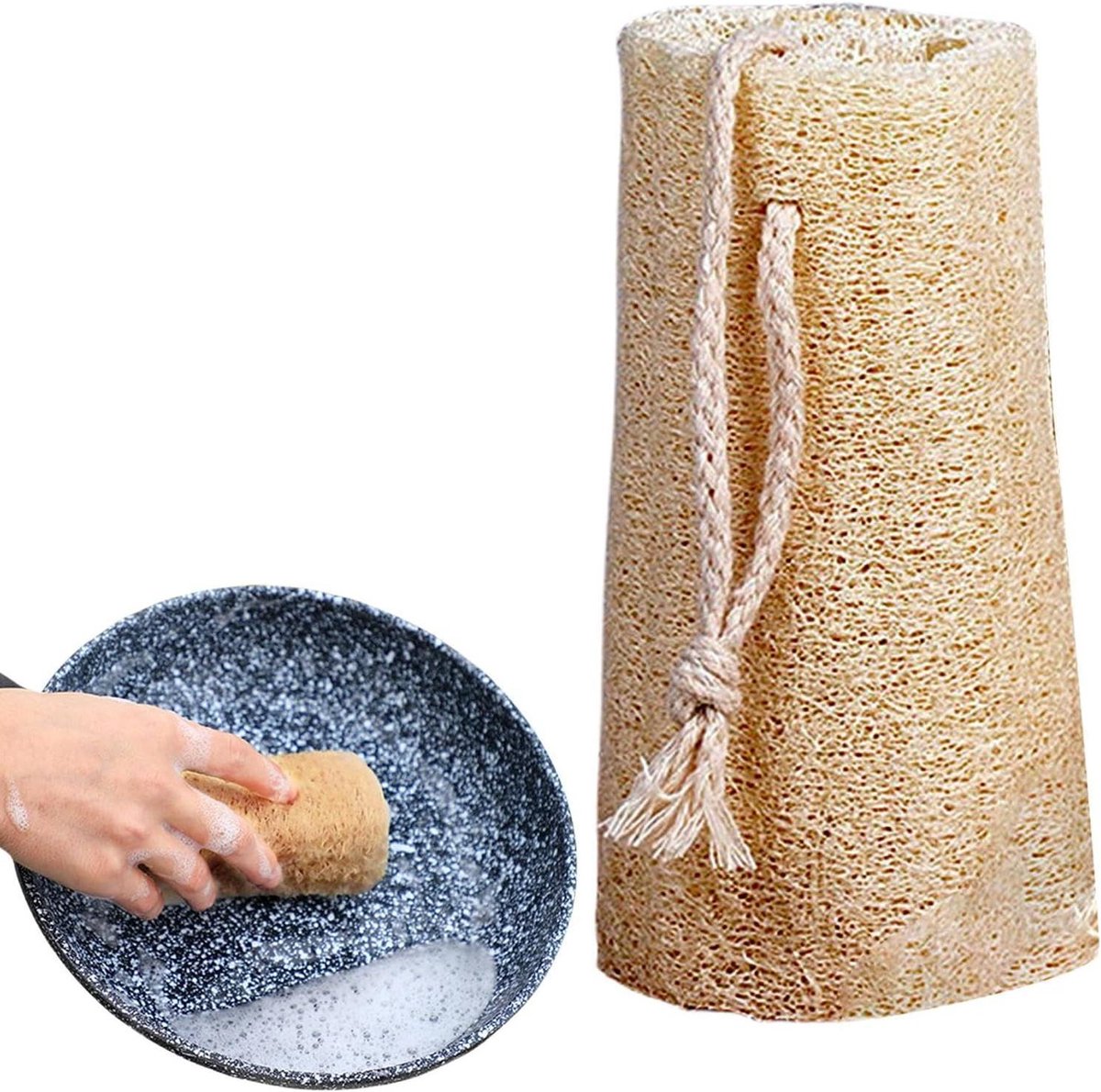 Luffa Spons - Natuurlijke Spons - Keuken Schoonmaken - Krasbestendig - N.v.t. - Natuurlijk