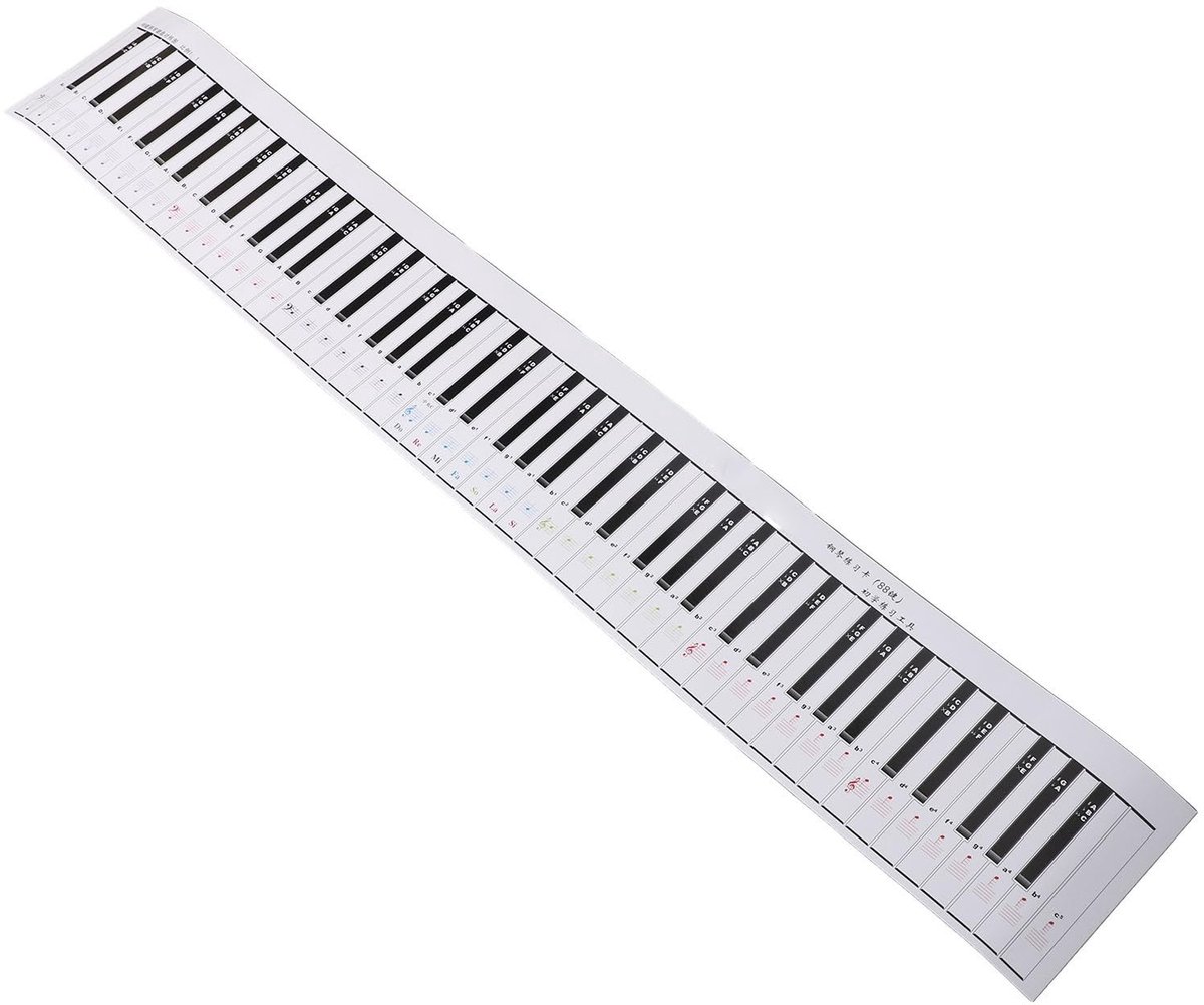 aladdien - Pianotoetsenbord - Oefenpapier - Voor beginners - 88 toetsen - Ideaal voor pianolessen - Nauwkeurige afmetingen - 124 cm