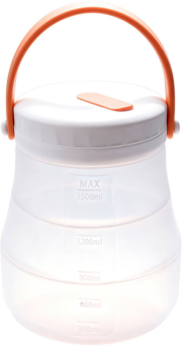 Topmelon Bewaardozen siliconen - Opvouwbare Voorraaddoos - Opbergpot -Vershoudzakken food savers - containers geschikt voor koelkasten Wit 1600ML 1600ML