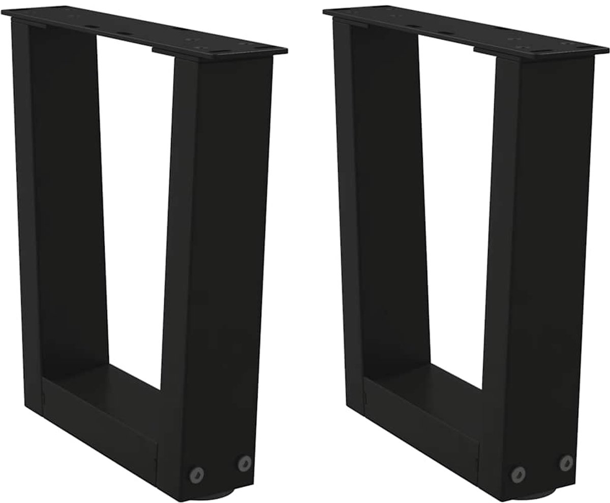 vidaXL Salontafelpoten - 2 - st - V-vormig - 40x(30-31,3) - cm - staal - zwart