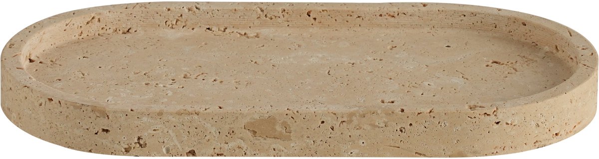 Ovale Travertin Serveerplank & Plateau Beige