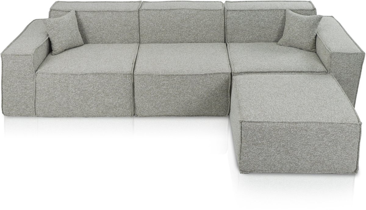 Beat Hoekbank Bouclé Taupe