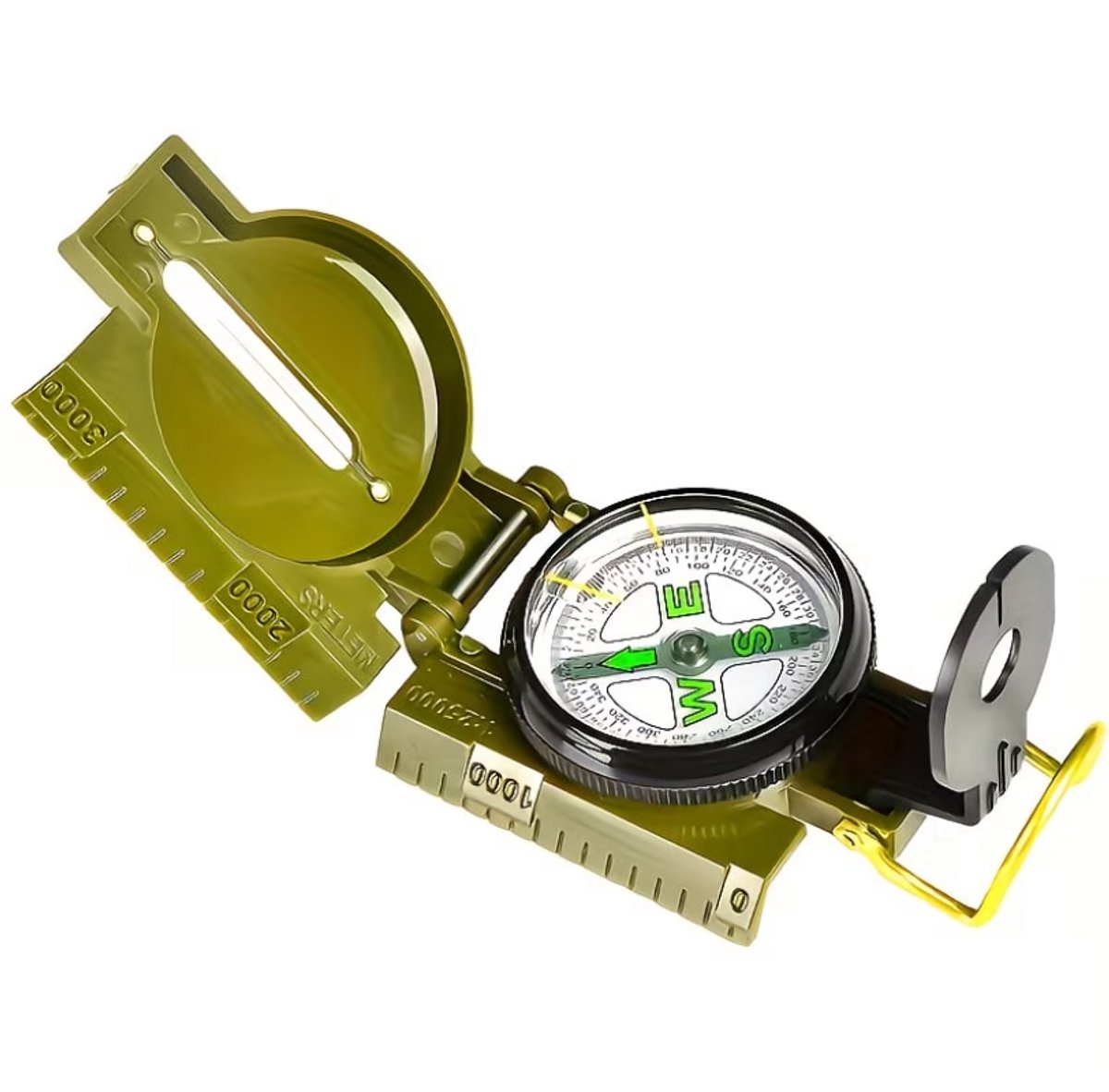 Groen outdoor kompas dames en heren multifunctioneel waterdicht navigatie kompas draagbaar survival kompas voor wandelen kamperen reizen bergbeklimmen en outdoor activiteiten