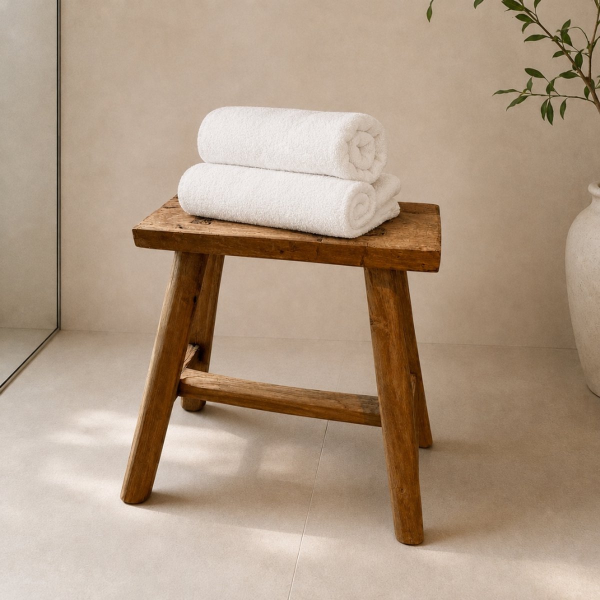 Oude Houten Kruk - Old Teak