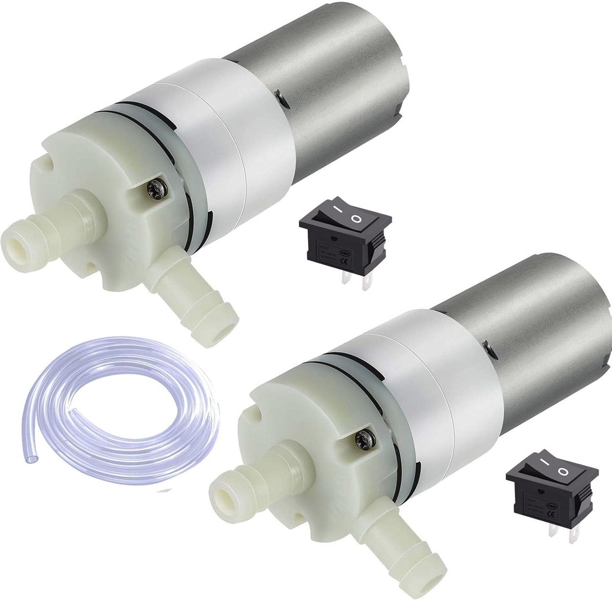 RUNCCI-YUN Mini DC 12V Waterpomp 2pcs - Zelfaanzuigend voor Aquarium en DIY