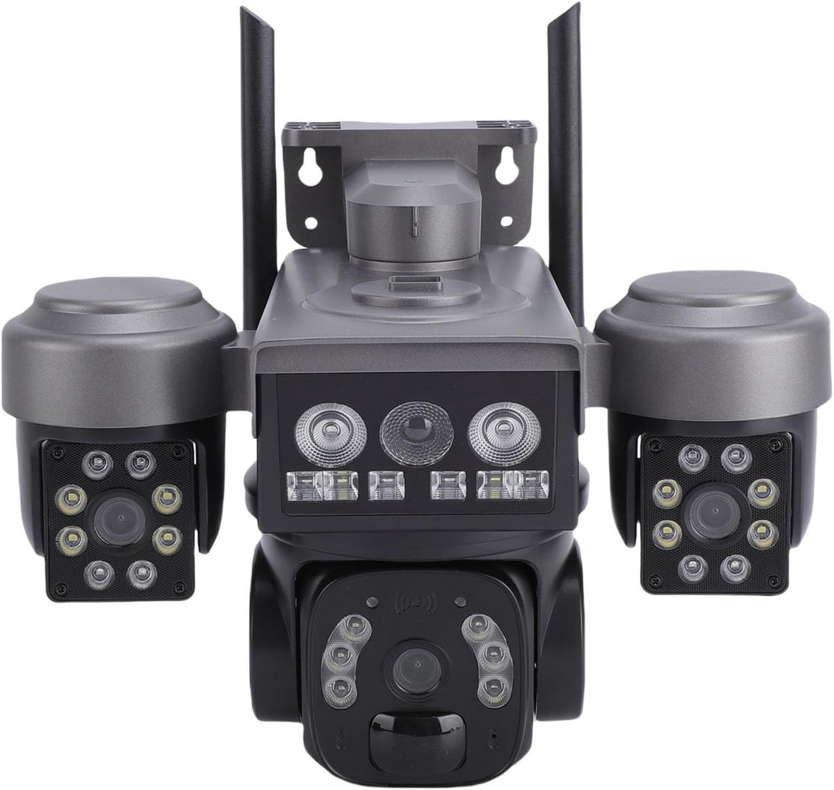 4G Beveiligingscamera - Buitencamera PTZ - Woningbeveiliging - Drie Lenzen 360 Graden - 1080P HD - Wit