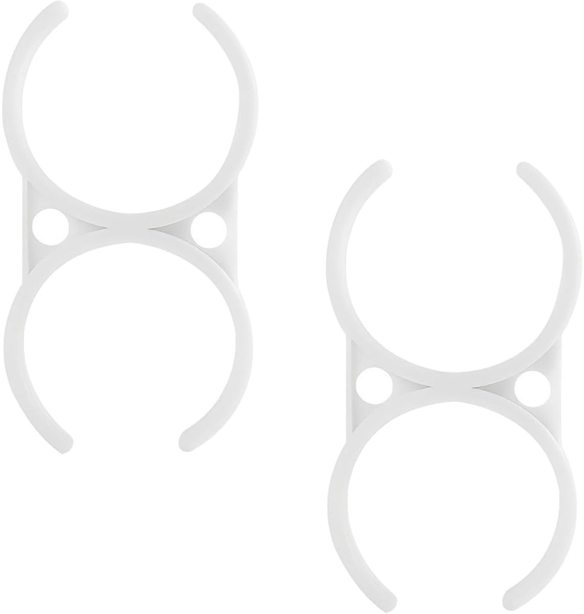 Qrity 2pcs Waterfilter Clips - Dubbele Klemmen voor Osmose Cartridges - 57 x 110mm