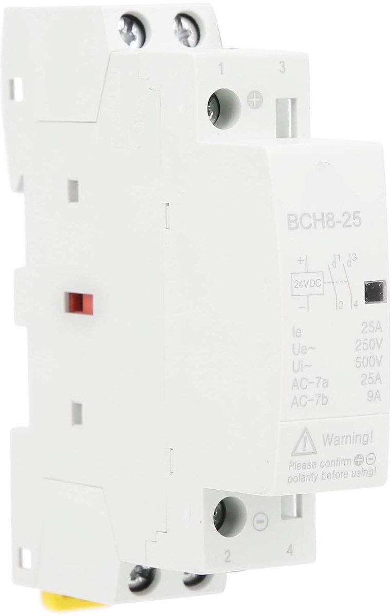 Magneetschakelaar DC - Contactor Schakelaar - Energie Besparen - Stille Werking - 25A - Grijs