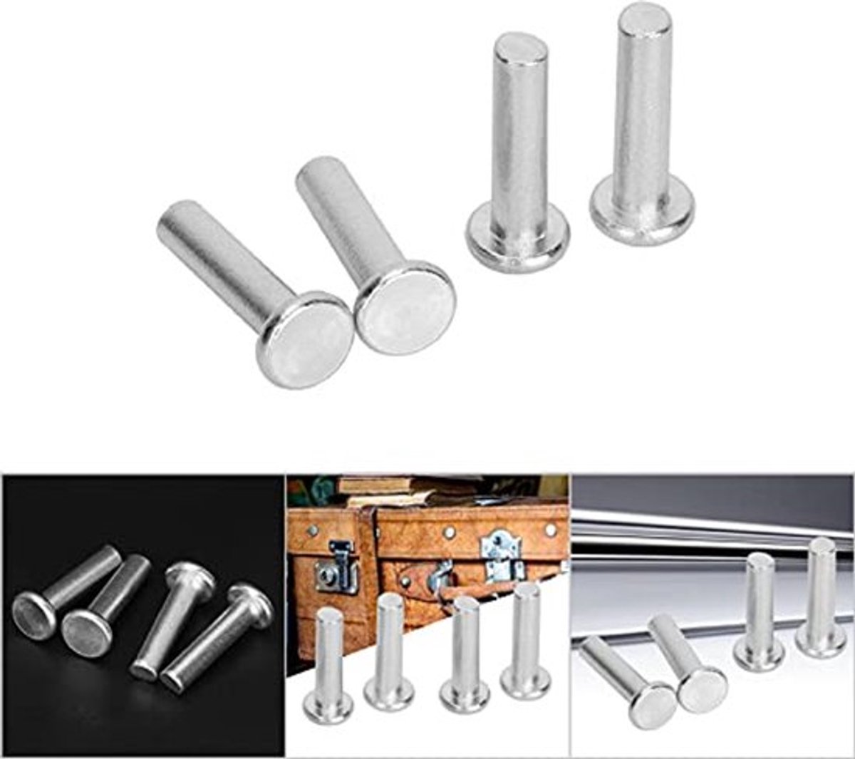 20 stks GB867 M6 platte kop volledig aluminium klinknagel bevestigingen (M6 * 30)