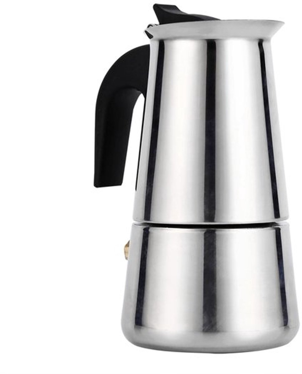 Espressomachine, 100 ml, 200 ml, 300 ml, 450 ml roestvrijstalen mokkapot, koffiezetapparaat voor op het fornuis, thuis en op kantoor (100 ml)