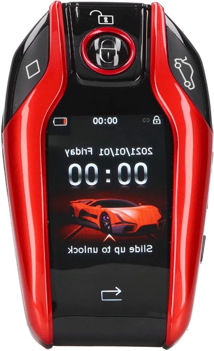 Slimme afstandsbediening voor auto met LCD touchscreen, keyless entry, raam- en kofferdekselbediening, anti-verlies functie, geschikt voor alle motorstarten