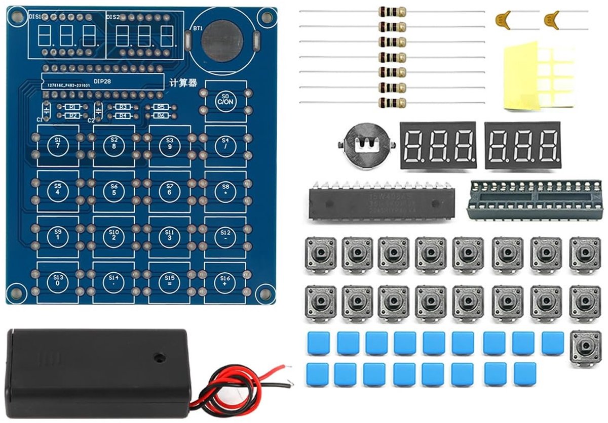SPHProducts - DIY Calculator Kit - 6 Digit Solder Project - Perfect voor Beginners - Leerzaam - Hobbyisten - Creatief leren - Elektronica - Geschikt vo...