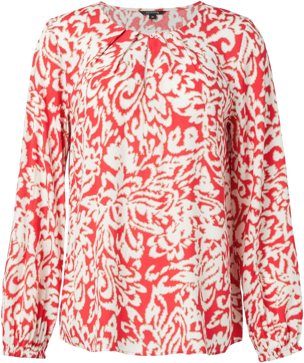 comma - female - Blouse met geplooide halslijn