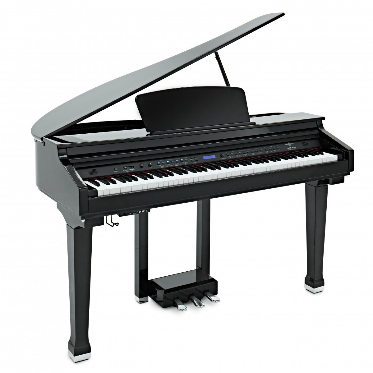 GDP-100 digitale Vleugelpiano van Gear4music, Gloss Black