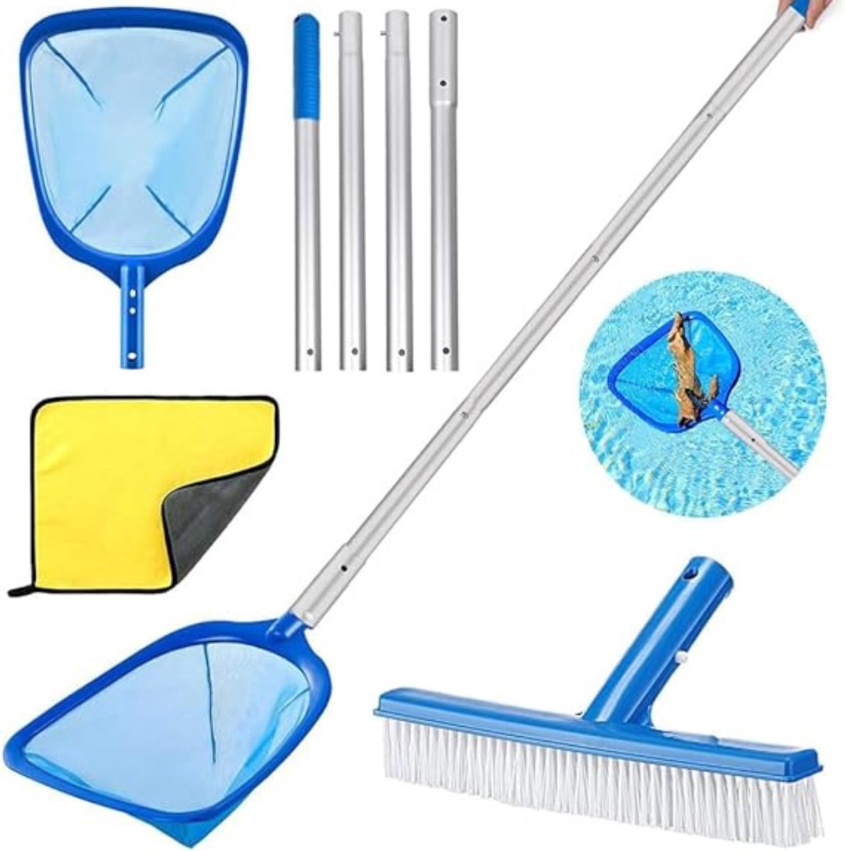RWB® Zwembad schepnet - Schepnet - Zwembad Net - Blauw - ‎43cm x 28cm x 5cm