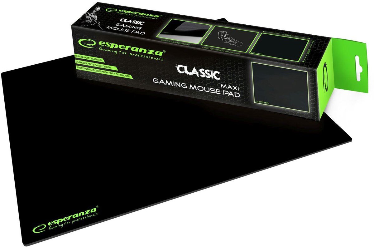 Esperanza EGP103K muismat Zwart