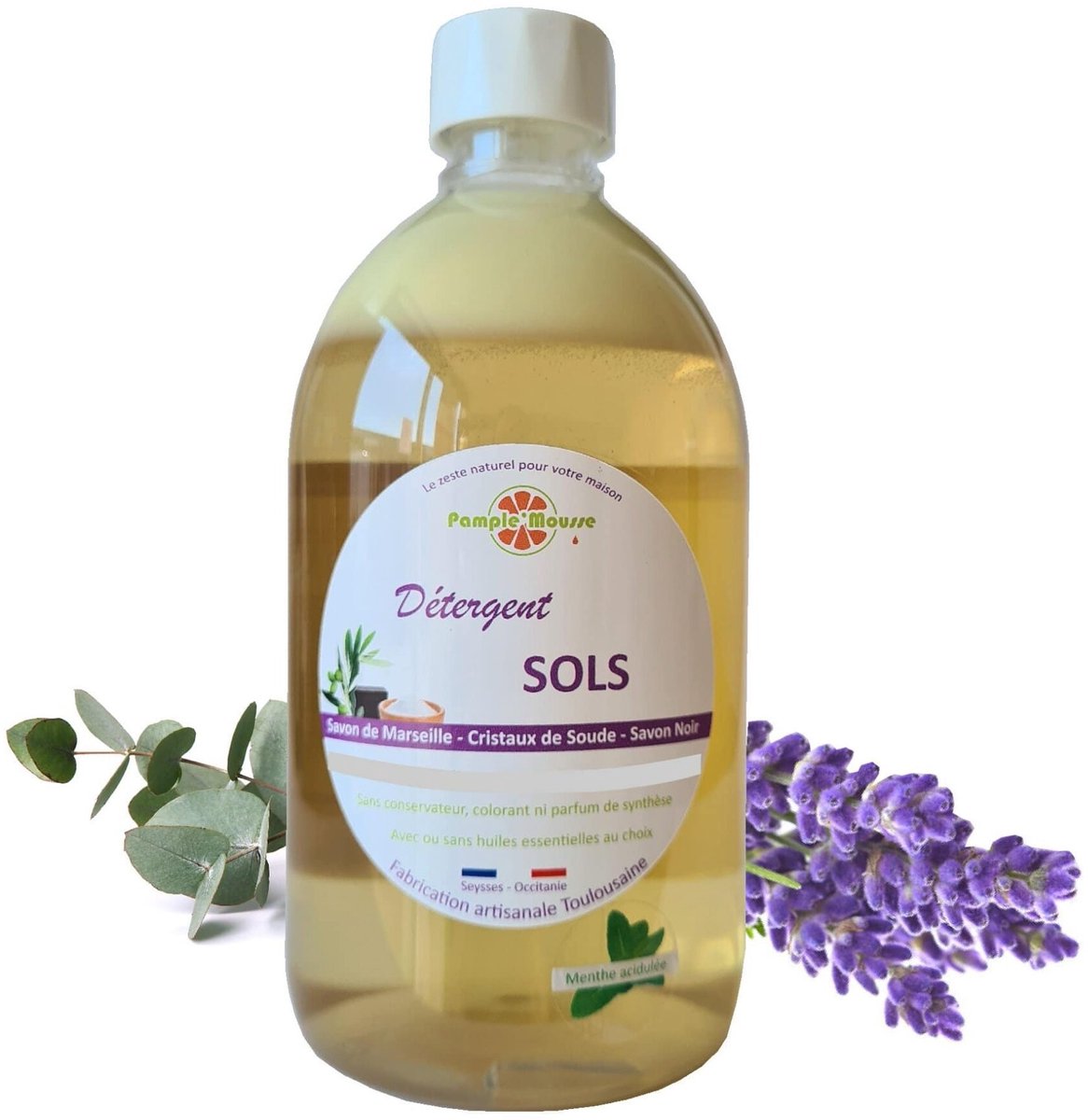 100% Plantaardige Marseille vloer reiniger LAVENDEL - reinigt - wast - alle soorten vloer - Marseille zeep 500ml