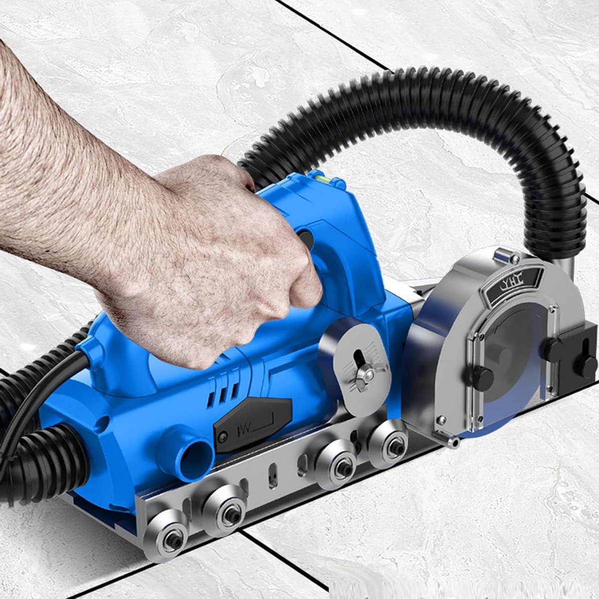 Elektrische voegenreiniger - Tegelvoeggereedschap - Effectieve tegelreiniging - Krachtige 1200W motor - 9000 tpm - Grijs