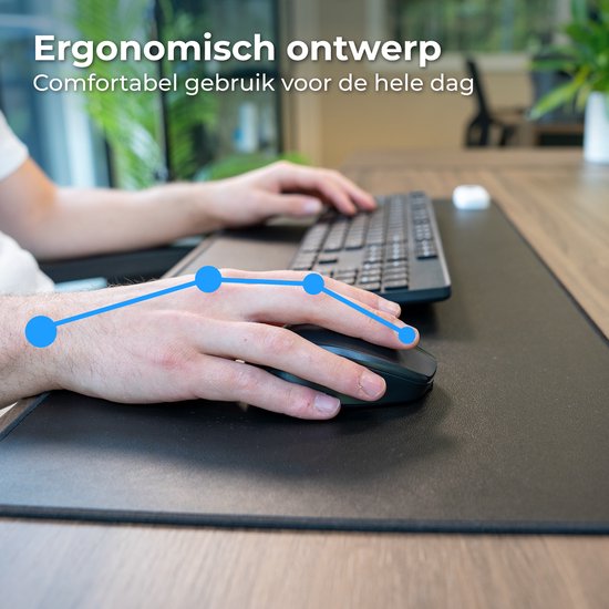 Nuvance Draadloze Muis - Bluetooth Muis - Muis Draadloos - Ergonomische Muis Rechtshandig & Linkshandig - Stil - Computermuis