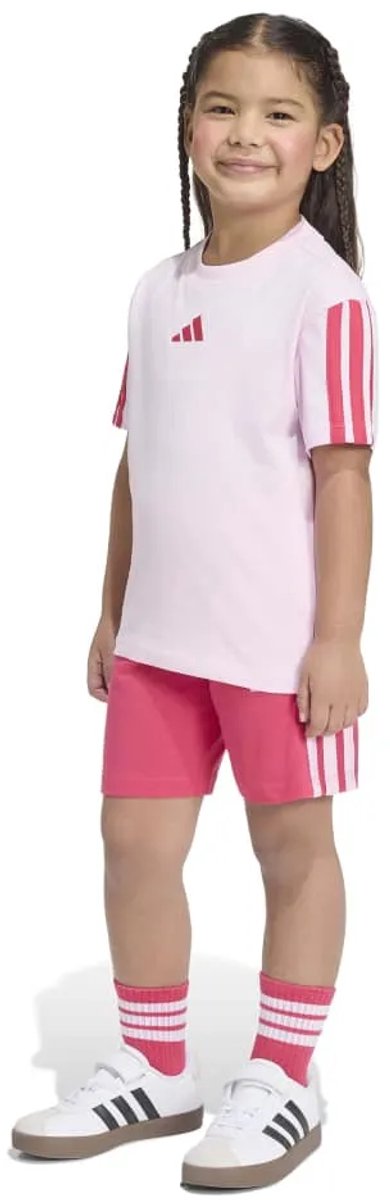Adidas Essentials Tee Set 5-6 Years Kinderen Roze