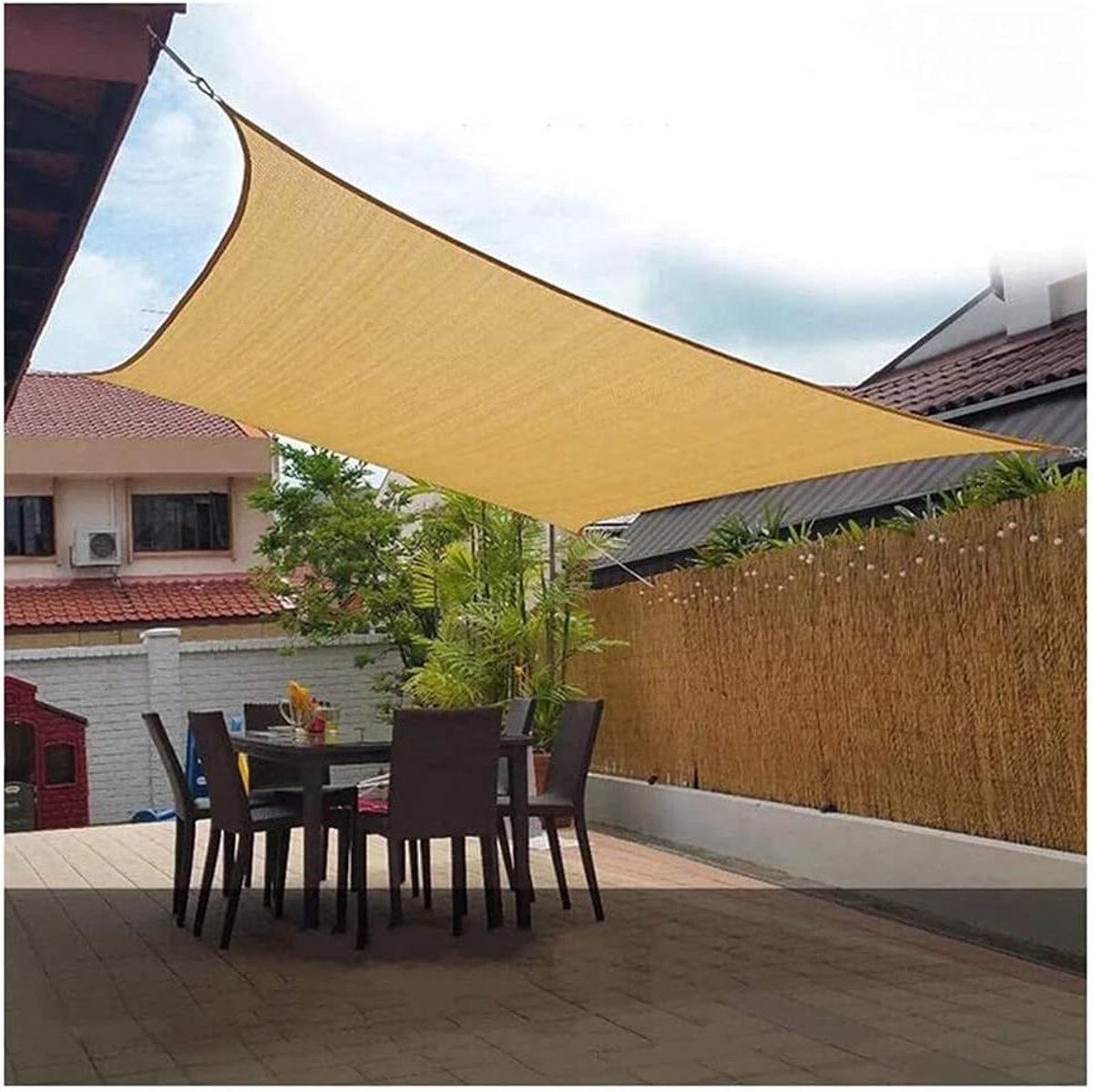 Schaduwdoek Tuin - Zonnedoek Terras - Buiten Leven - Scheurvast Ademend - 3 x 46 m - Beige