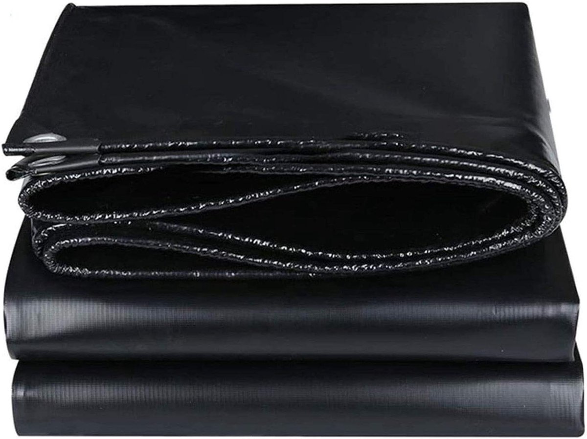Waterdicht Zeil - Afdekzeil Cover - Buiten Beschermen - Versterkte Grommets - 5x7m - Zwart