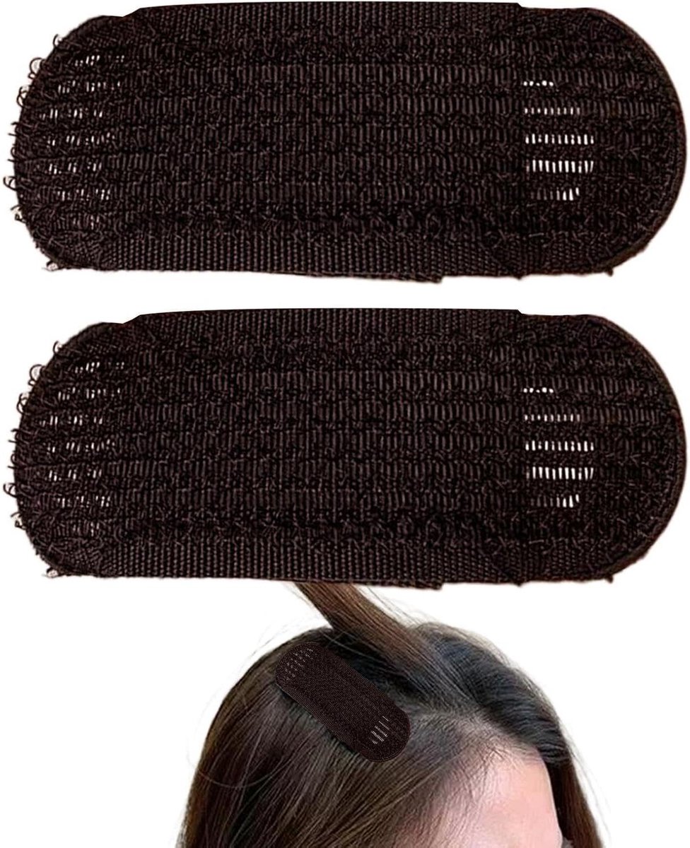 Volume Haarclips - Root Lift Clips - Haar Stylen - Onzichtbare Applicatie - 2 Stuks - Zwart Koffie