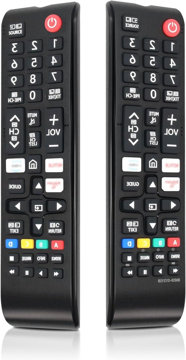 Vervangende Universele Afstandsbediening voor Samsung Televisies met 3 Sneltoetsen - Geschikt voor QLED en Smart TV's, 2 Stuks BN59-01315B