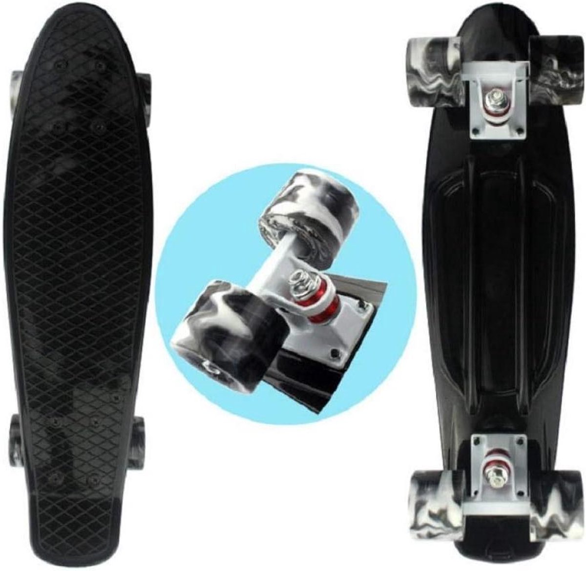 Beginners Skateboard Cruiser Board Straat Cruisen Flexibel PP Dek 22 Inch