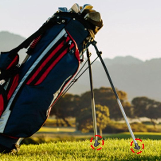 Vervangende Golftas Voetjes - Reserve Golftas Steunen - Golftas Stabiliseren - Weerbestendig Materiaal - Voor 11-12 mm Pijpen - Zwart — afbeelding 3