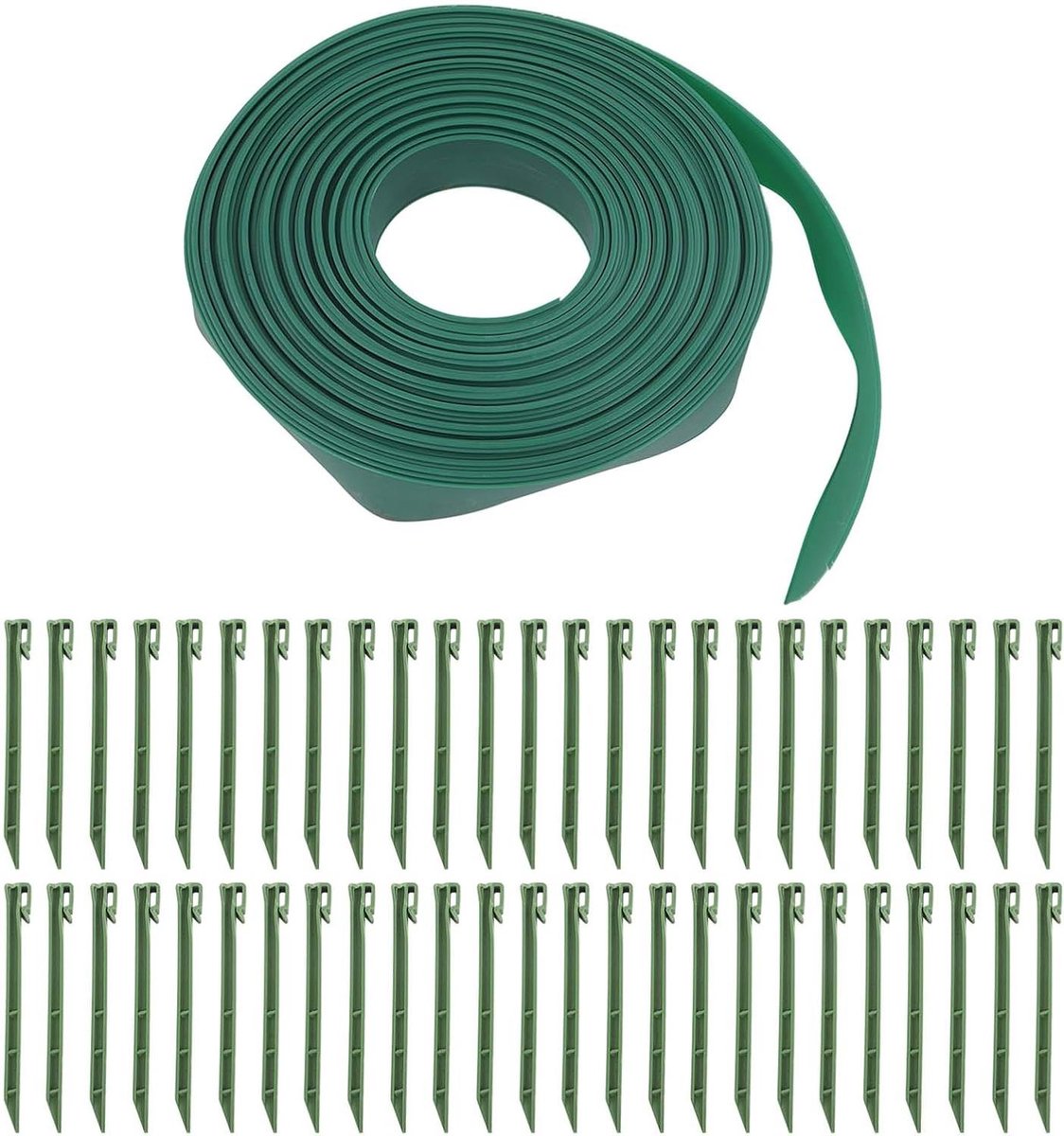 Tuinrand Kit - Bloembed Afscheiding - Gazon Onderhoud - Geen Graaf Installatie - 50 Meter - Groen