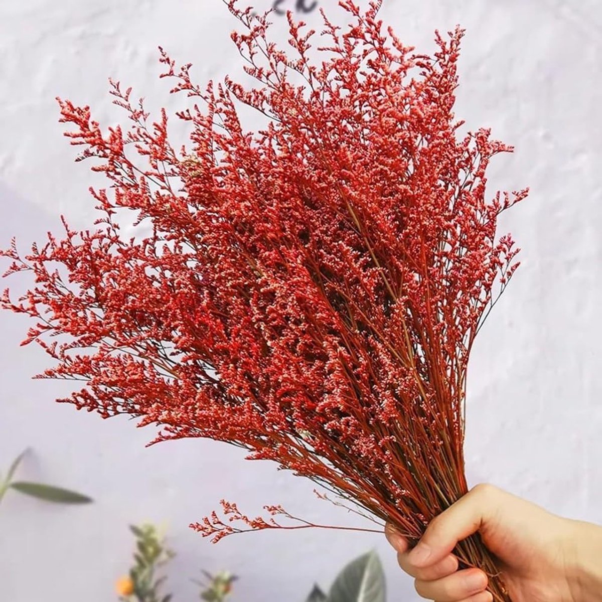 Natuurlijke Gedroogde Lover Grass Boeket van 17 Inch, Verse Caspia en Zee Lavendel voor Bruiloft, Verjaardag en Thuisdecoratie