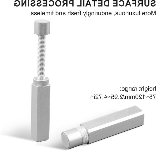 Verstelbare Aluminium GPU Steunbeugel voor PC - Hoogte 75-120mm, Antizakfunctie, Mini Spiral Ontwerp — afbeelding 2