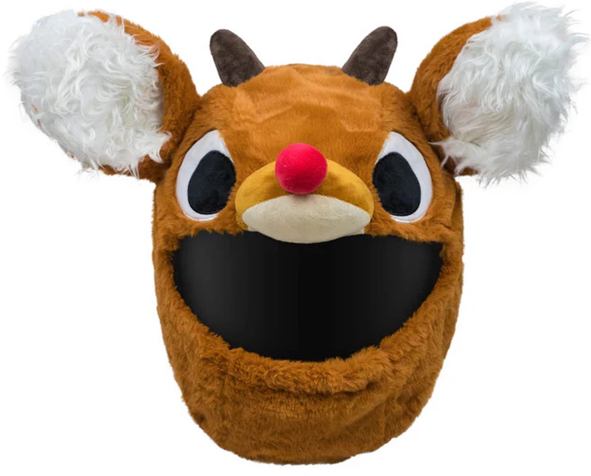 Helmhoes – Rendier – Pluche Motorhelm Decoratie – Helm Mascotte – Universeel Motorhelm Accessoire