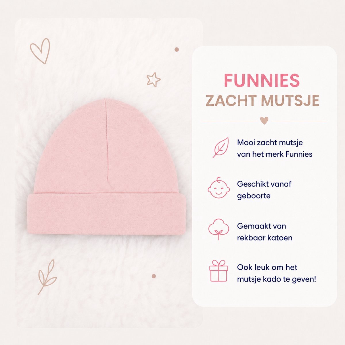 Blijeitje - Kraamcadeau Baby – Luxe Baby Giftbox Roze – Badjas, Muts & Slab – Geboortecadeau jongen meisje – foto 4
