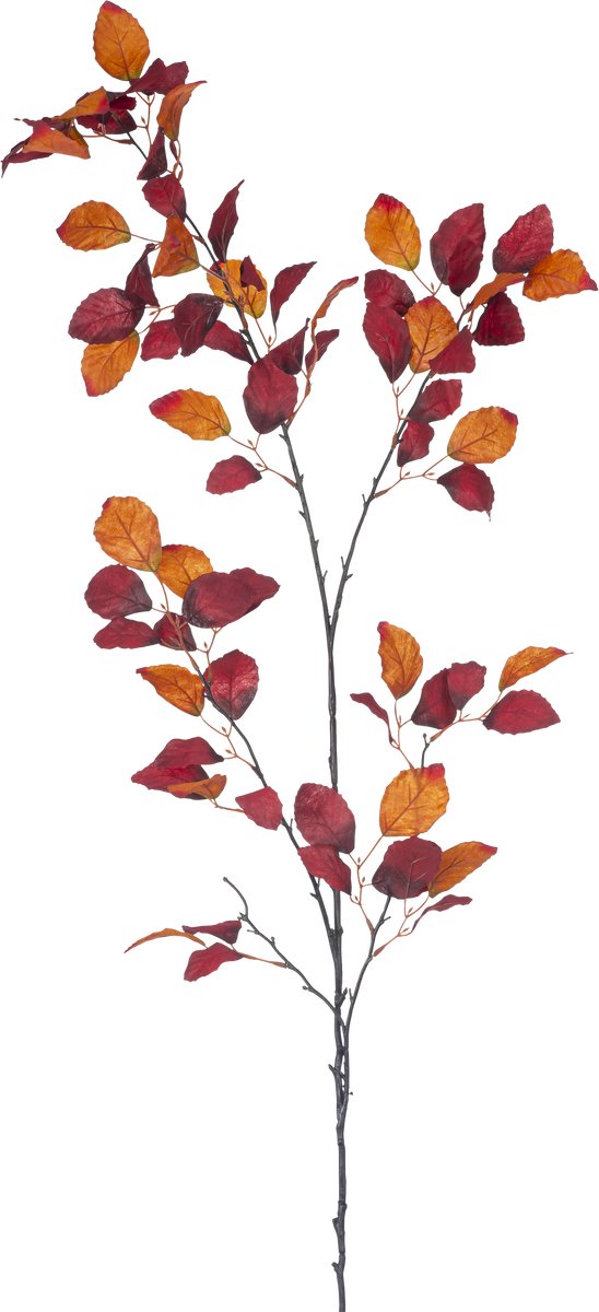 Easyplants | Kunsttak Rode Beuk 156 cm rood | Zijde | Nepbloemen | rood | Onderhoudsvrij | Kant-en-klaar